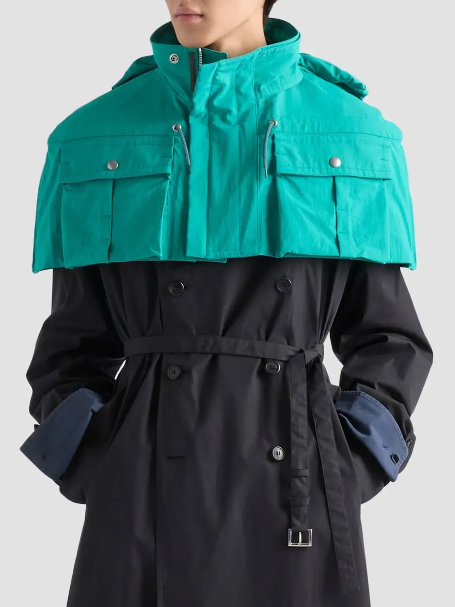 Prada Men's Technical Fabric Capelet | Thumbnail 2 Prada Men's Technical Fabric Capelet | Thumbnail 2