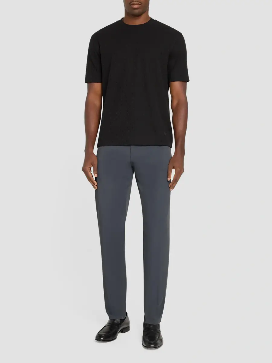 Emporio Armani Men's Textured Oval Cotton Crewneck T-Shirt | Thumbnail 2 Emporio Armani Men's Textured Oval Cotton Crewneck T-Shirt | Thumbnail 2
