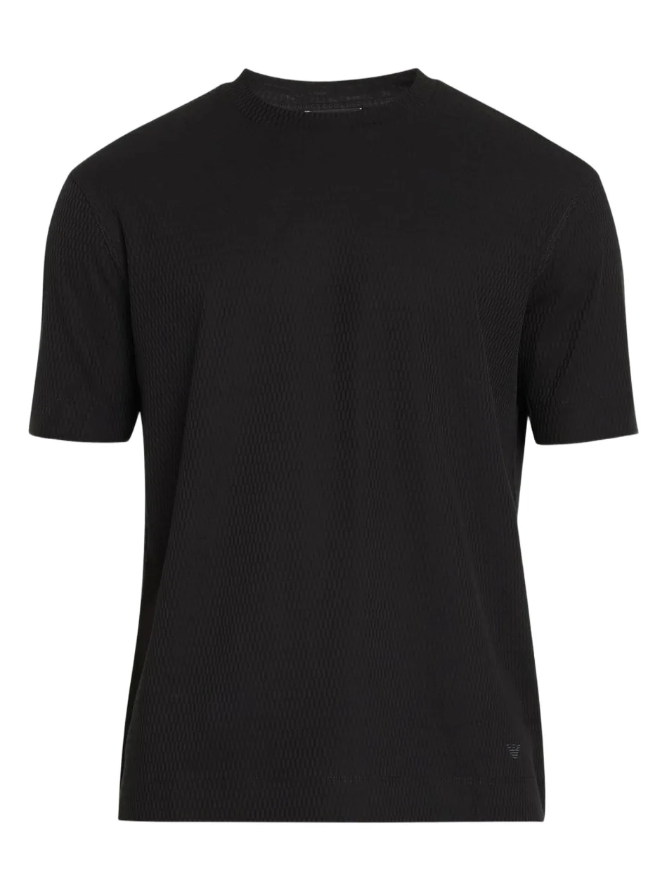 Men's Textured Oval Cotton Crewneck T-Shirt Men's Textured Oval Cotton Crewneck T-Shirt