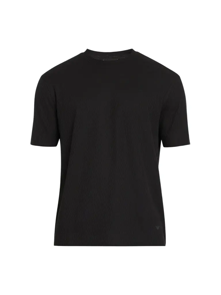 Men's Textured Oval Cotton Crewneck T-Shirt Men's Textured Oval Cotton Crewneck T-Shirt