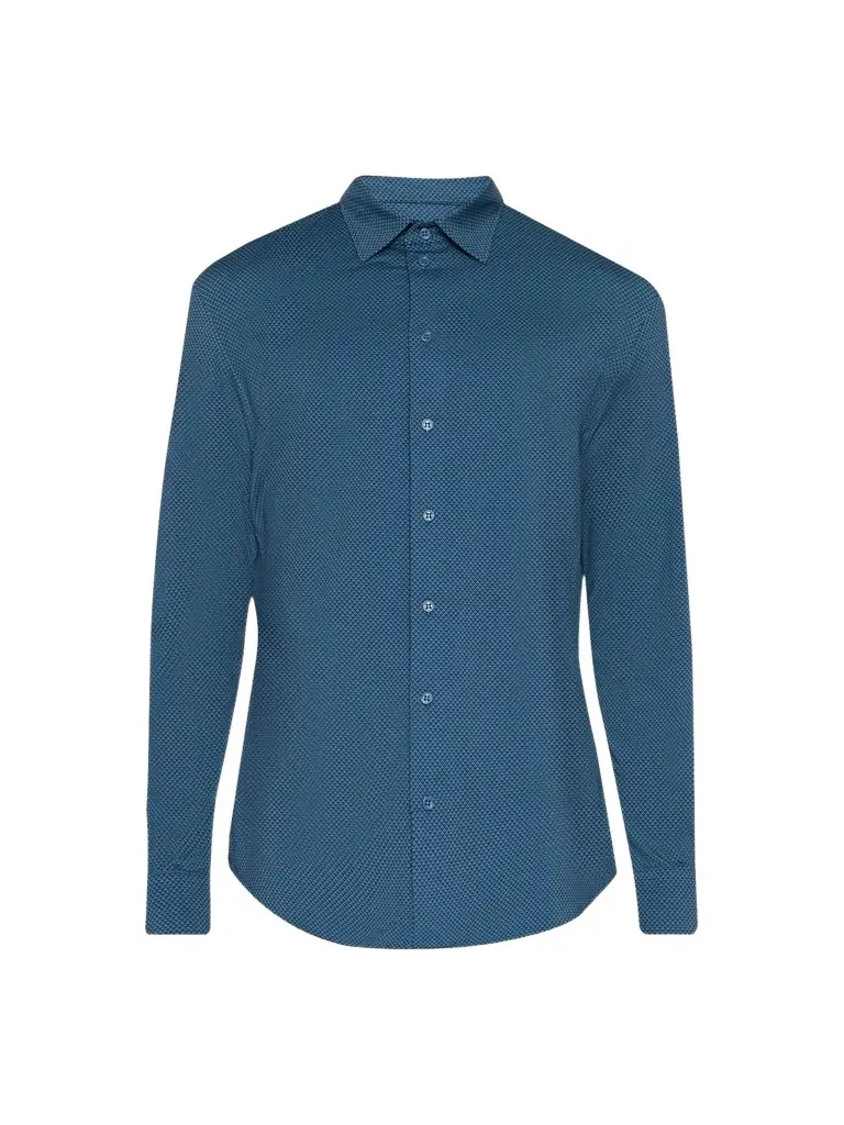Emporio Armani Men's Micro Diamond Jersey Sport Shirt