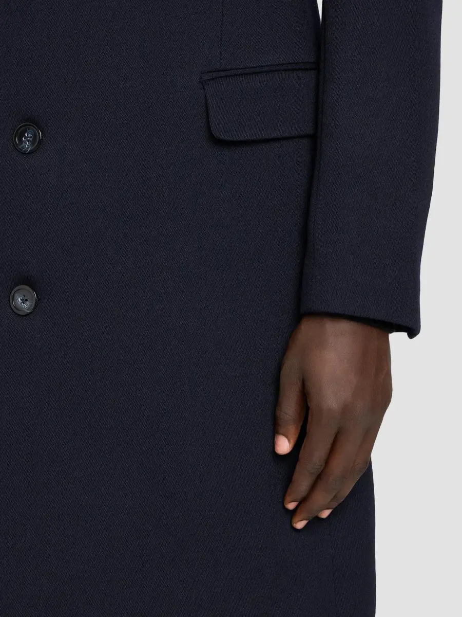 Emporio Armani Men's Wool Twill Topcoat | Thumbnail 5 Emporio Armani Men's Wool Twill Topcoat | Thumbnail 5