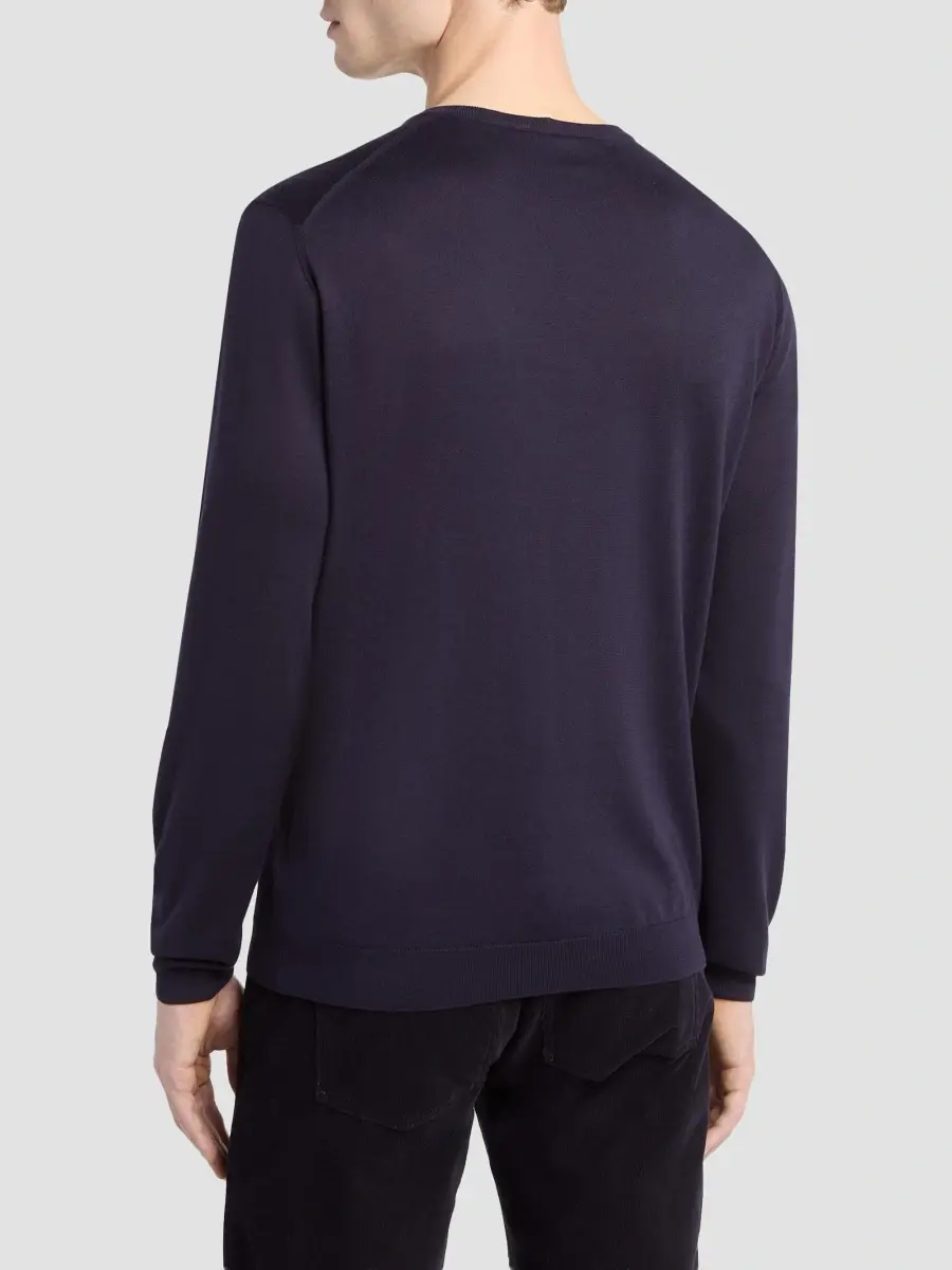 Giorgio Armani Men's Silk-Cotton Crewneck Long-Sleeve Top | Thumbnail 3 Giorgio Armani Men's Silk-Cotton Crewneck Long-Sleeve Top | Thumbnail 3