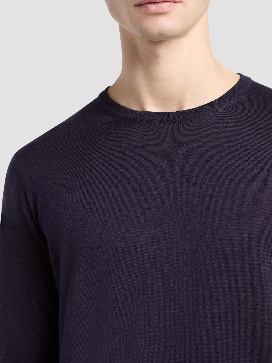Giorgio Armani Men's Silk-Cotton Crewneck Long-Sleeve Top | Thumbnail 5 Giorgio Armani Men's Silk-Cotton Crewneck Long-Sleeve Top | Thumbnail 5