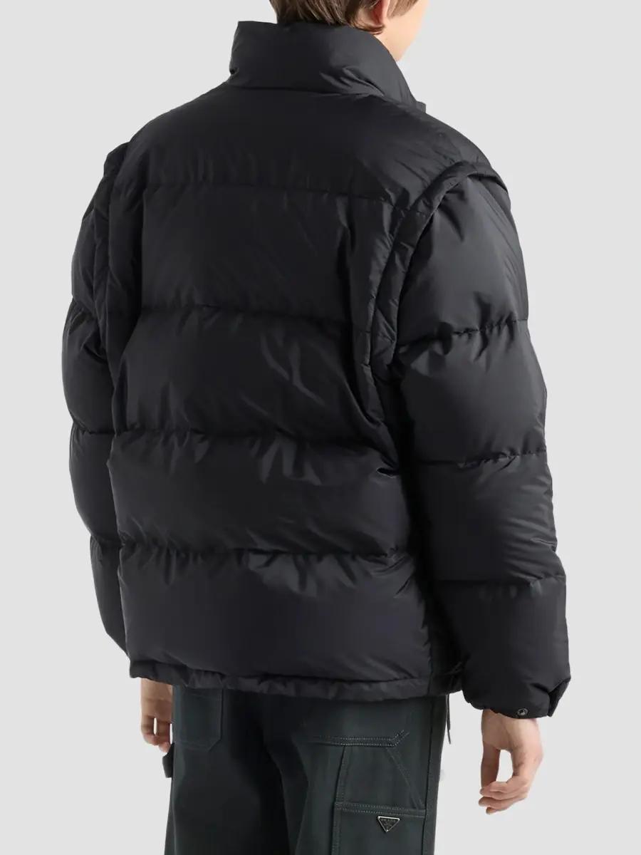 Prada Men's Medium-Weight Re-Nylon Down Jacket | Thumbnail 4 Prada Men's Medium-Weight Re-Nylon Down Jacket | Thumbnail 4