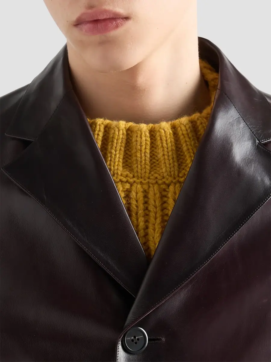 Prada Men's Shetland Wool Crewneck Sweater | Thumbnail 6 Prada Men's Shetland Wool Crewneck Sweater | Thumbnail 6