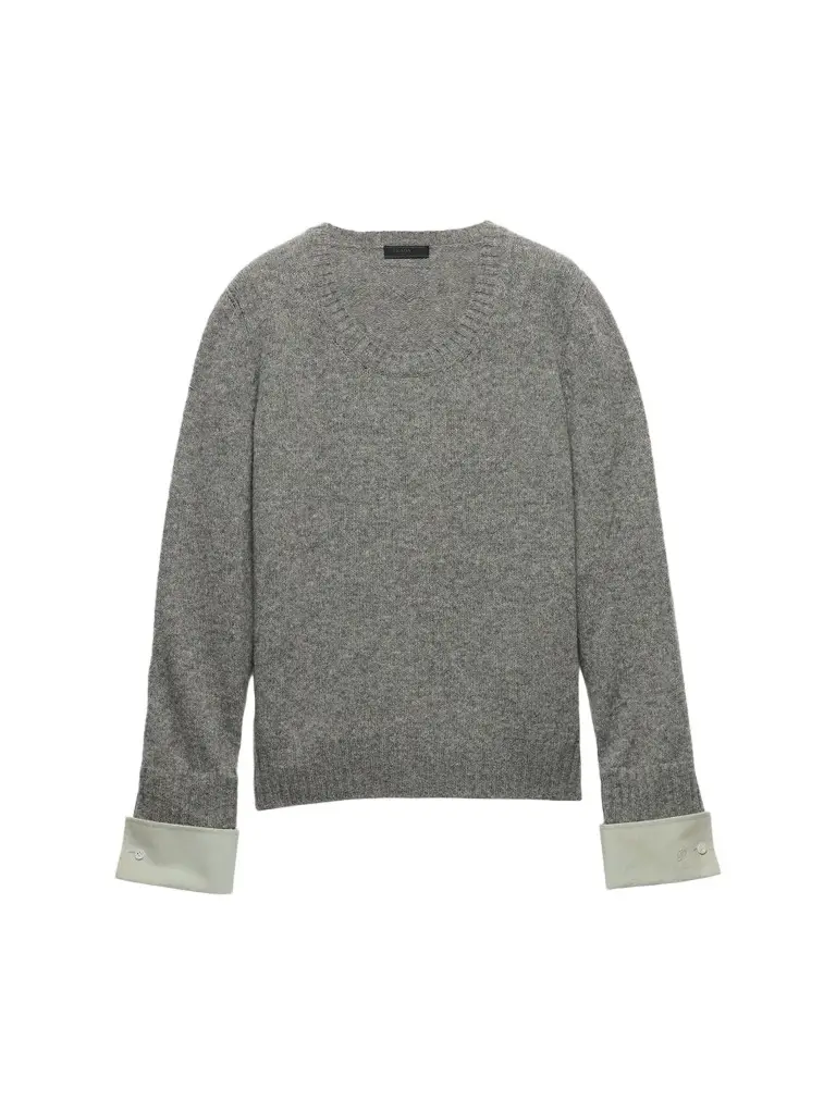 Prada Men's Shetland Wool Scoopneck Sweater