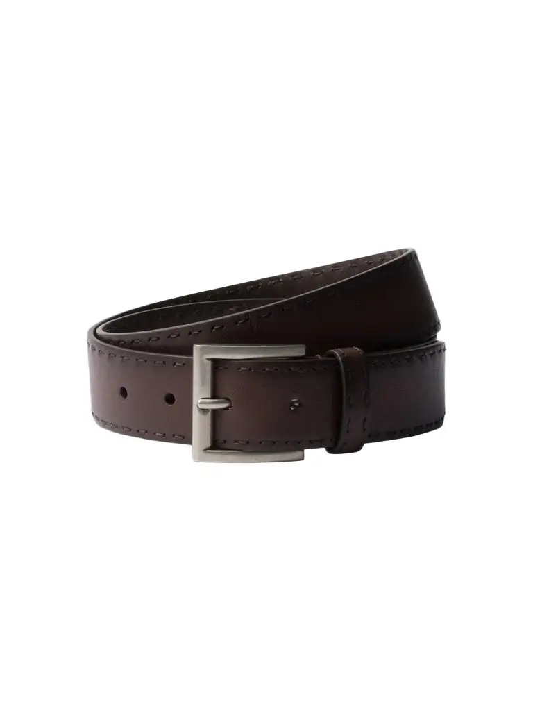 Prada Men's Antiqued Leather Belt