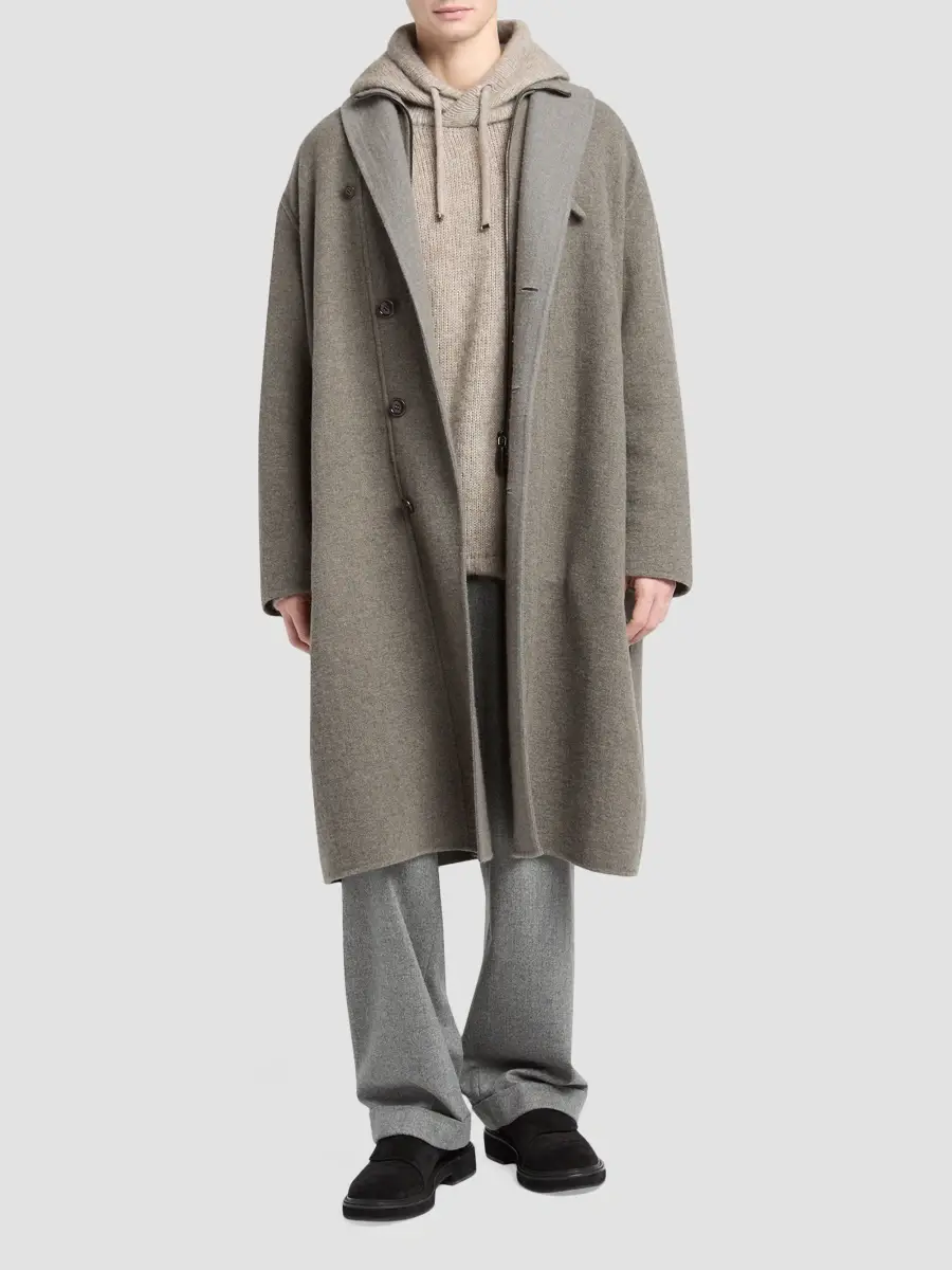 Giorgio Armani Men's Wool-Cashmere-Blend Cuffed Pants | Thumbnail 2