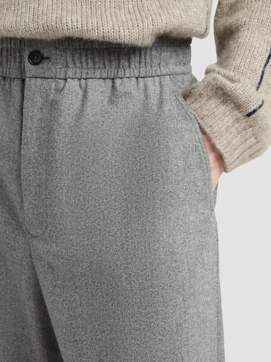 Giorgio Armani Men's Wool-Cashmere-Blend Cuffed Pants | Thumbnail 5