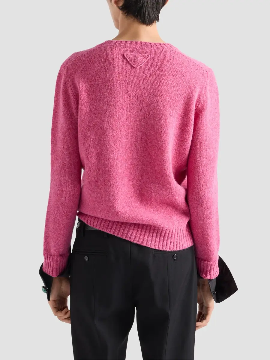 Prada Men's Shetland Wool Crewneck Sweater | Thumbnail 4