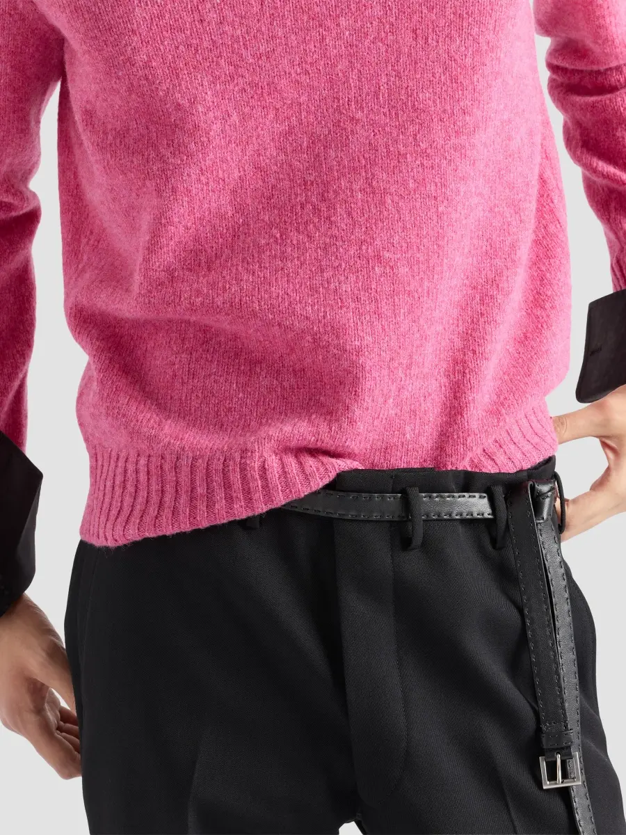 Prada Men's Shetland Wool Crewneck Sweater | Thumbnail 5