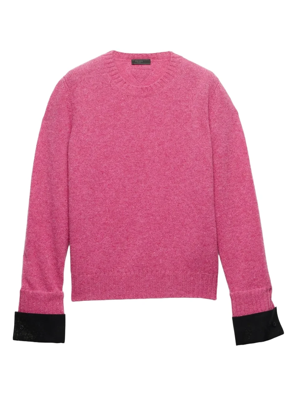 Prada Men's Shetland Wool Crewneck Sweater