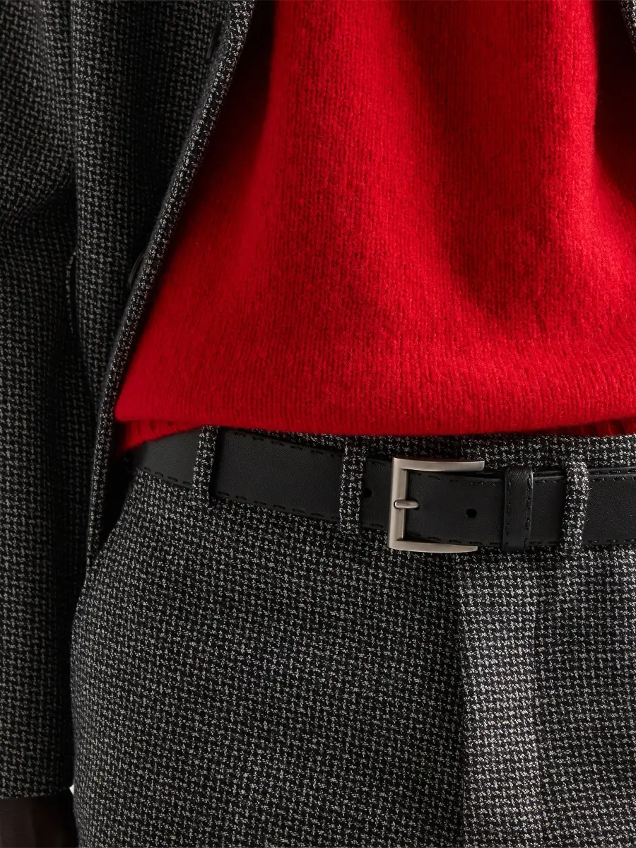 Prada Men's Antiqued Leather Belt | Thumbnail 2 Prada Men's Antiqued Leather Belt | Thumbnail 2