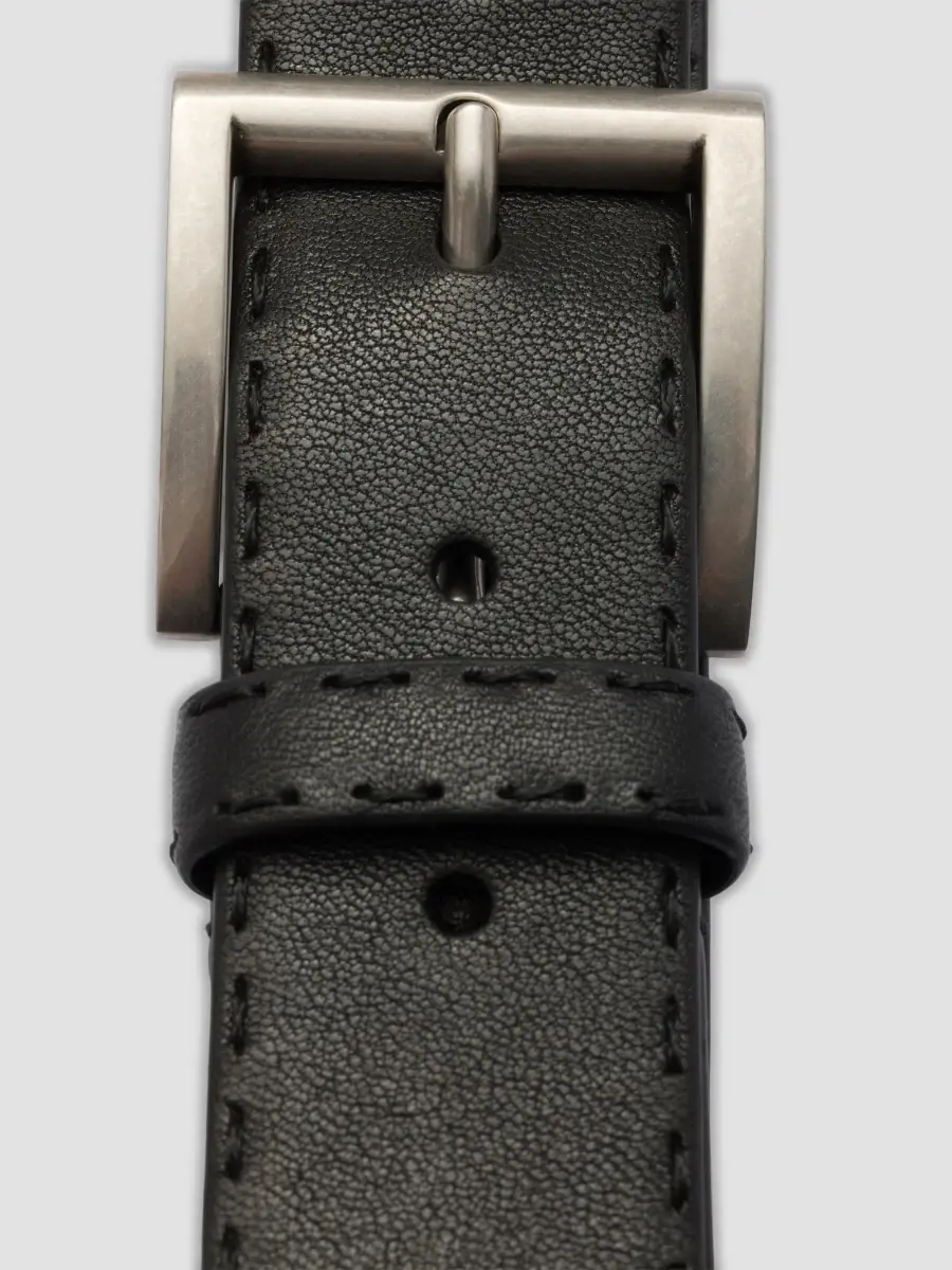 Prada Men's Antiqued Leather Belt | Thumbnail 4 Prada Men's Antiqued Leather Belt | Thumbnail 4
