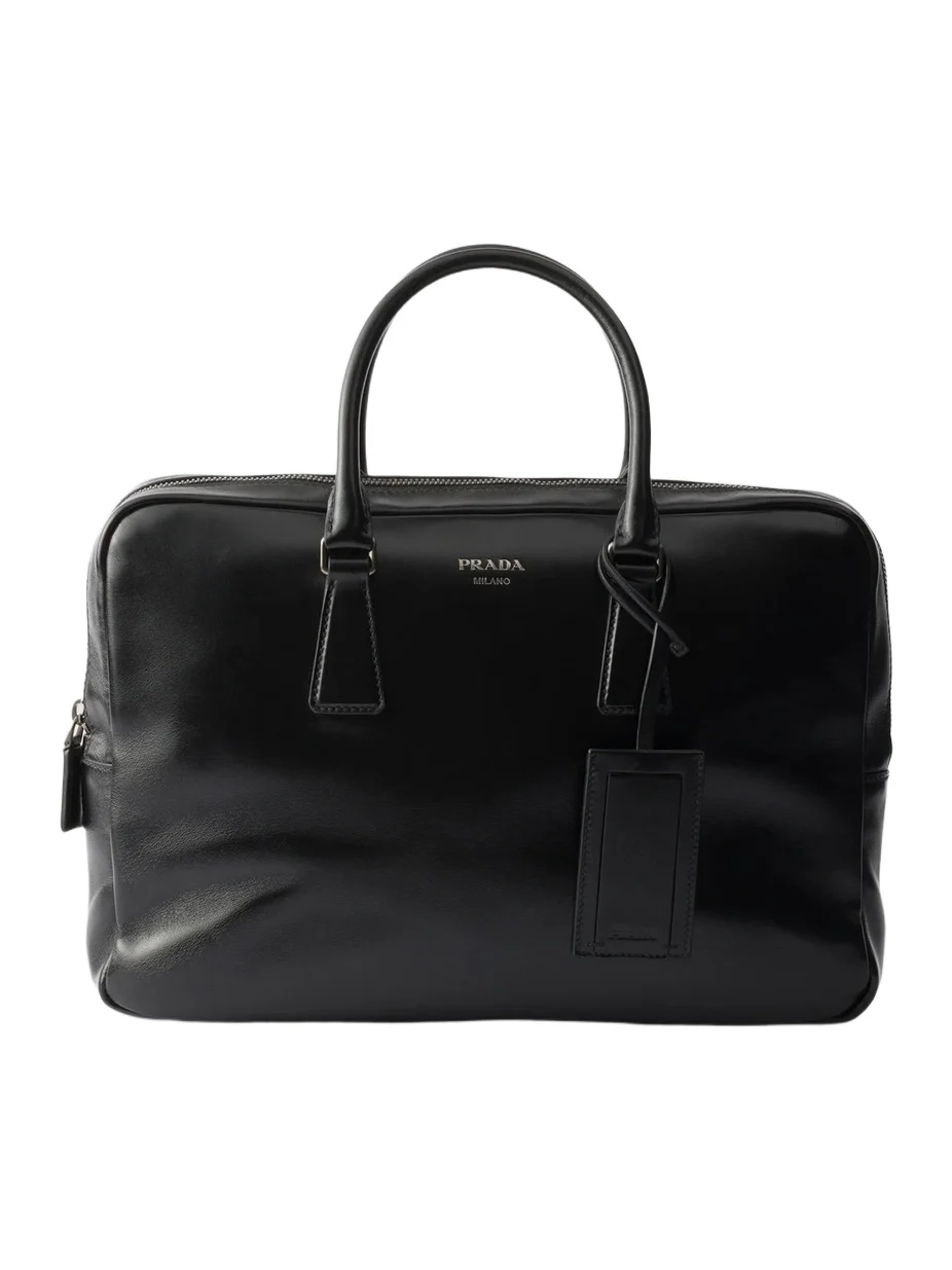 Prada Men's Leather Work Bag