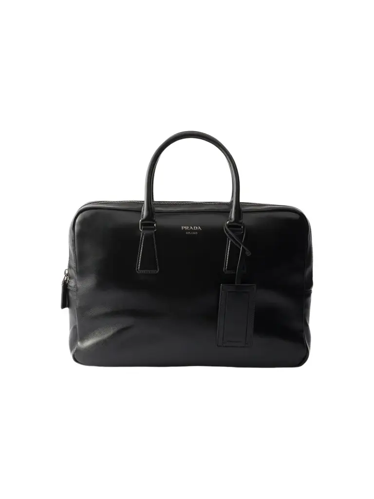 Prada Men's Leather Work Bag