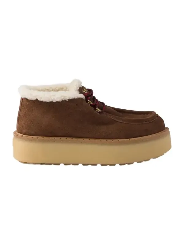 Women's Shearling Lined Suede Booties