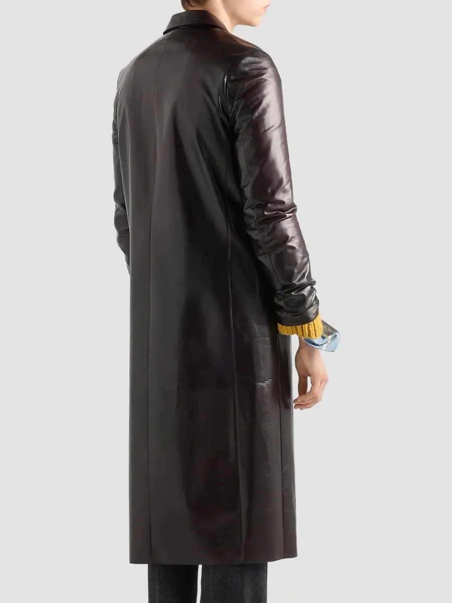 Prada Men's Nappa Leather Coat | Thumbnail 4 Prada Men's Nappa Leather Coat | Thumbnail 4
