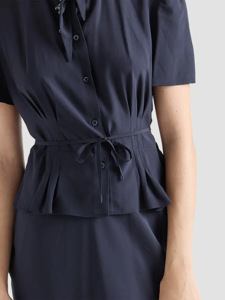 Prada Women's Embroidered Marocain Dress | Thumbnail 5 Prada Women's Embroidered Marocain Dress | Thumbnail 5