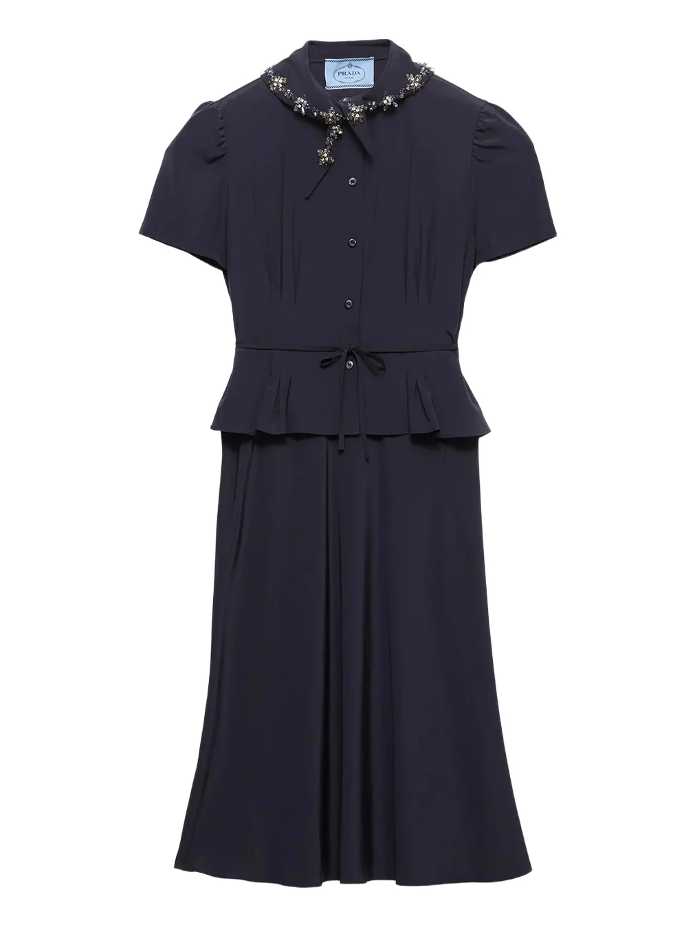 Prada Women's Embroidered Marocain Dress