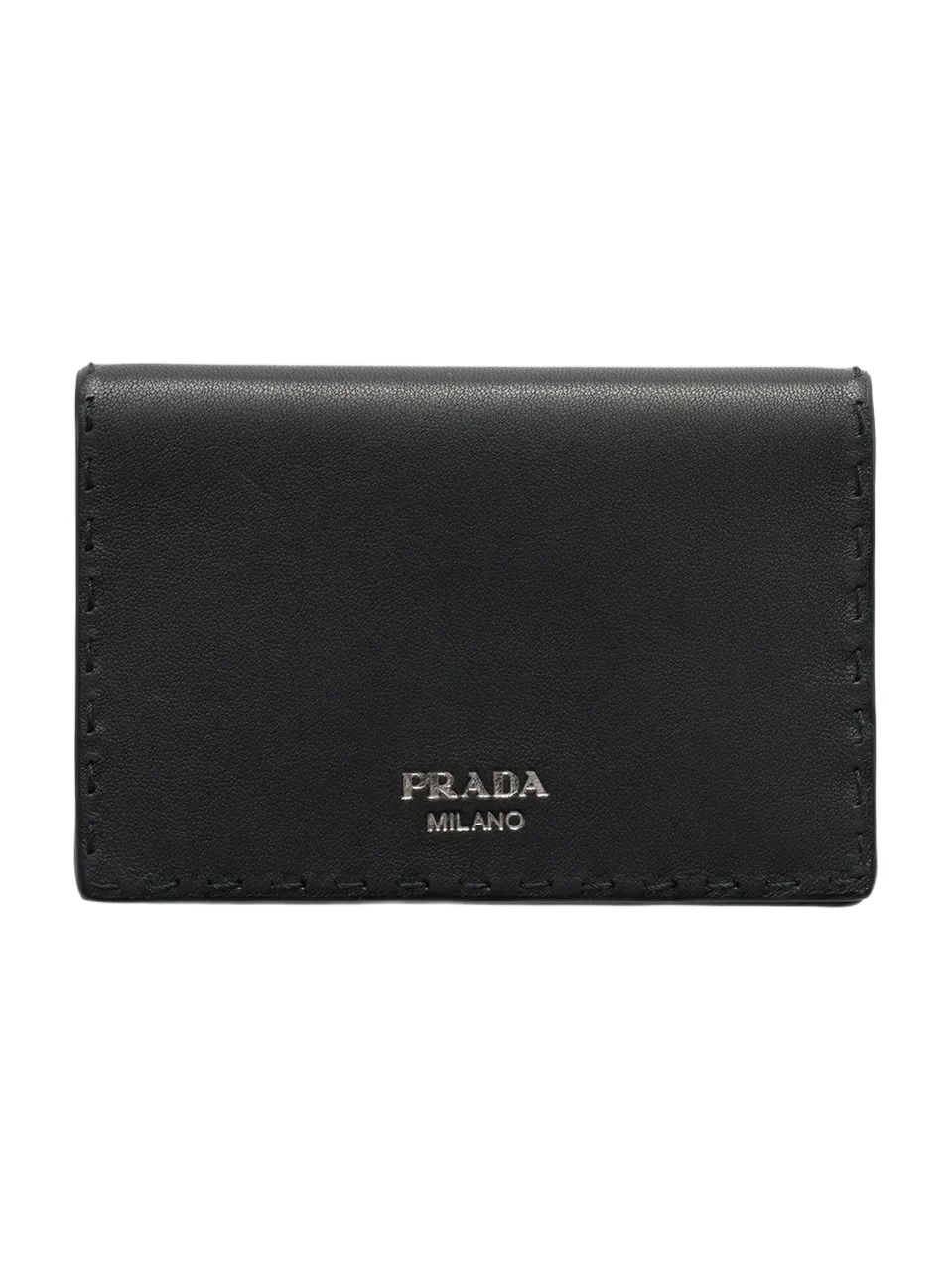 Prada Men's Antiqued Leather Card Holder