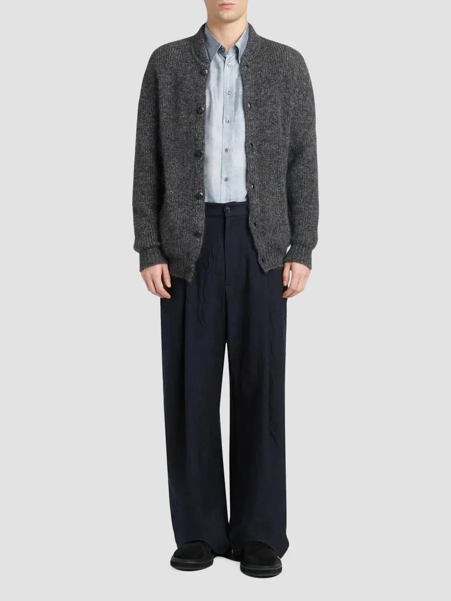 Giorgio Armani Men's Mohair-Blend Cardigan | Thumbnail 2 Giorgio Armani Men's Mohair-Blend Cardigan | Thumbnail 2