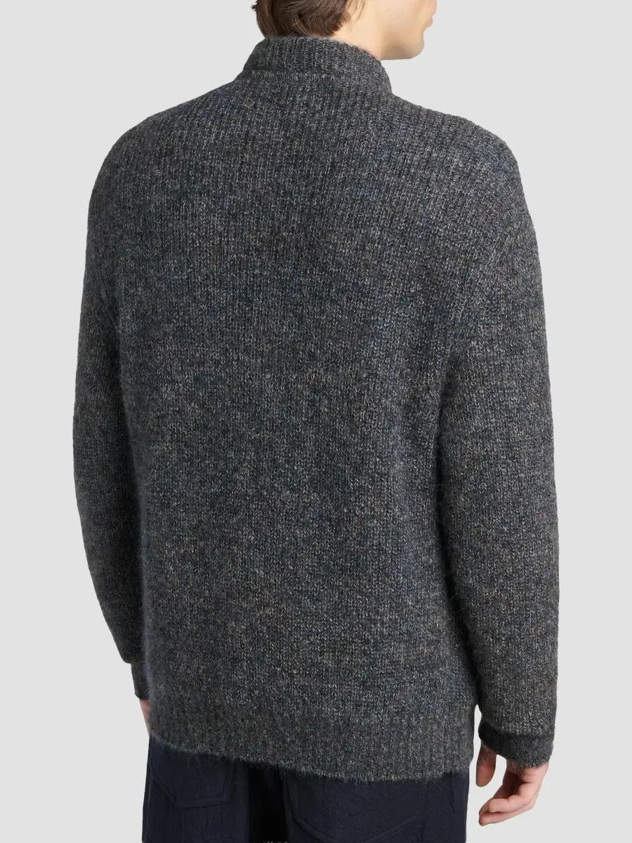 Giorgio Armani Men's Mohair-Blend Cardigan | Thumbnail 3 Giorgio Armani Men's Mohair-Blend Cardigan | Thumbnail 3