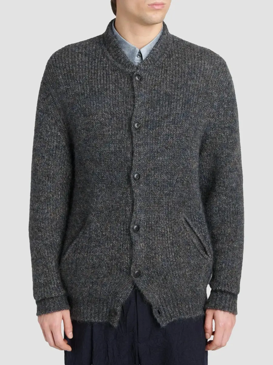 Giorgio Armani Men's Mohair-Blend Cardigan | Thumbnail 4 Giorgio Armani Men's Mohair-Blend Cardigan | Thumbnail 4