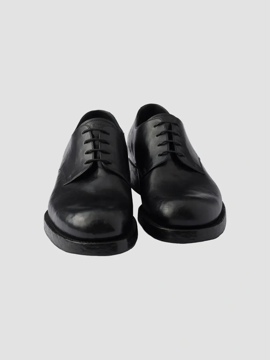 Prada Men's Antiqued Leather Lace-Up Shoes | Thumbnail 3 Prada Men's Antiqued Leather Lace-Up Shoes | Thumbnail 3