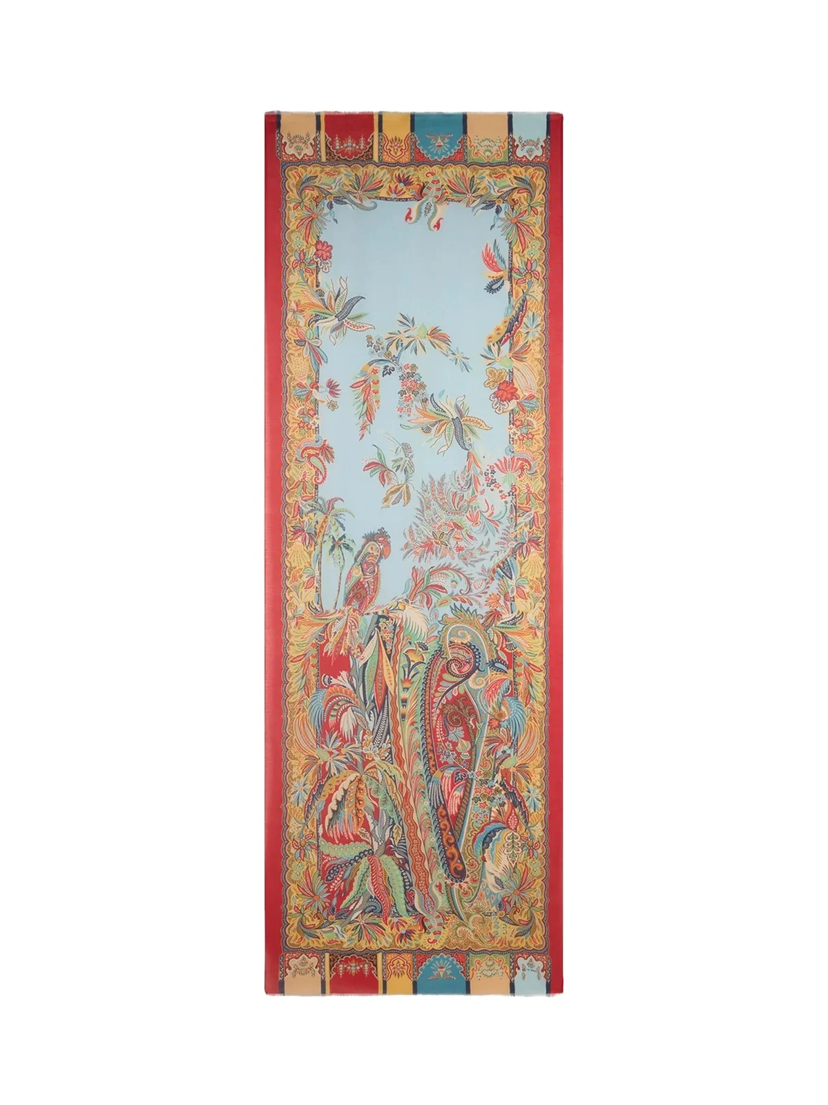 Women's Parrot & Paisley-Print Scarf - Red Women's Parrot & Paisley-Print Scarf - Red