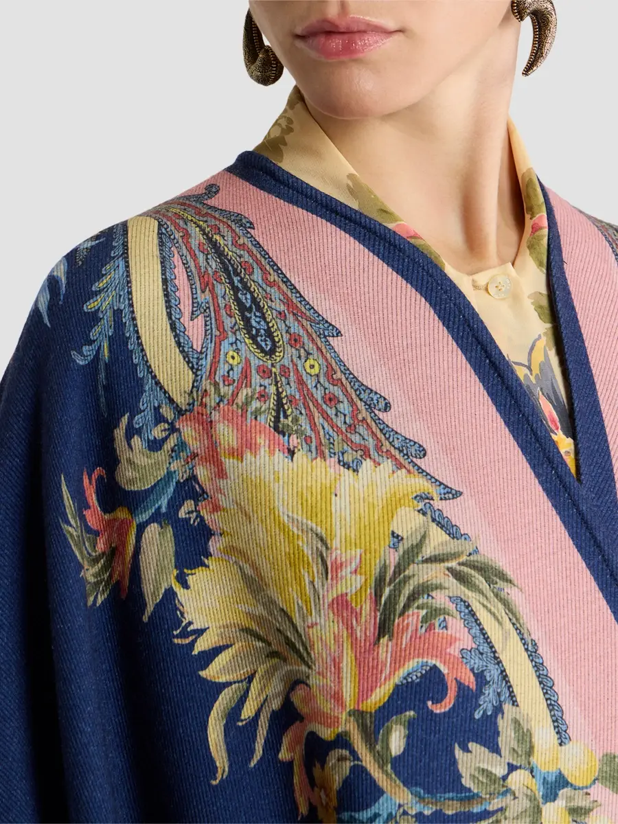 Etro Women's Paisley Wool-Blend Jacquard Cape | Thumbnail 4 Etro Women's Paisley Wool-Blend Jacquard Cape | Thumbnail 4