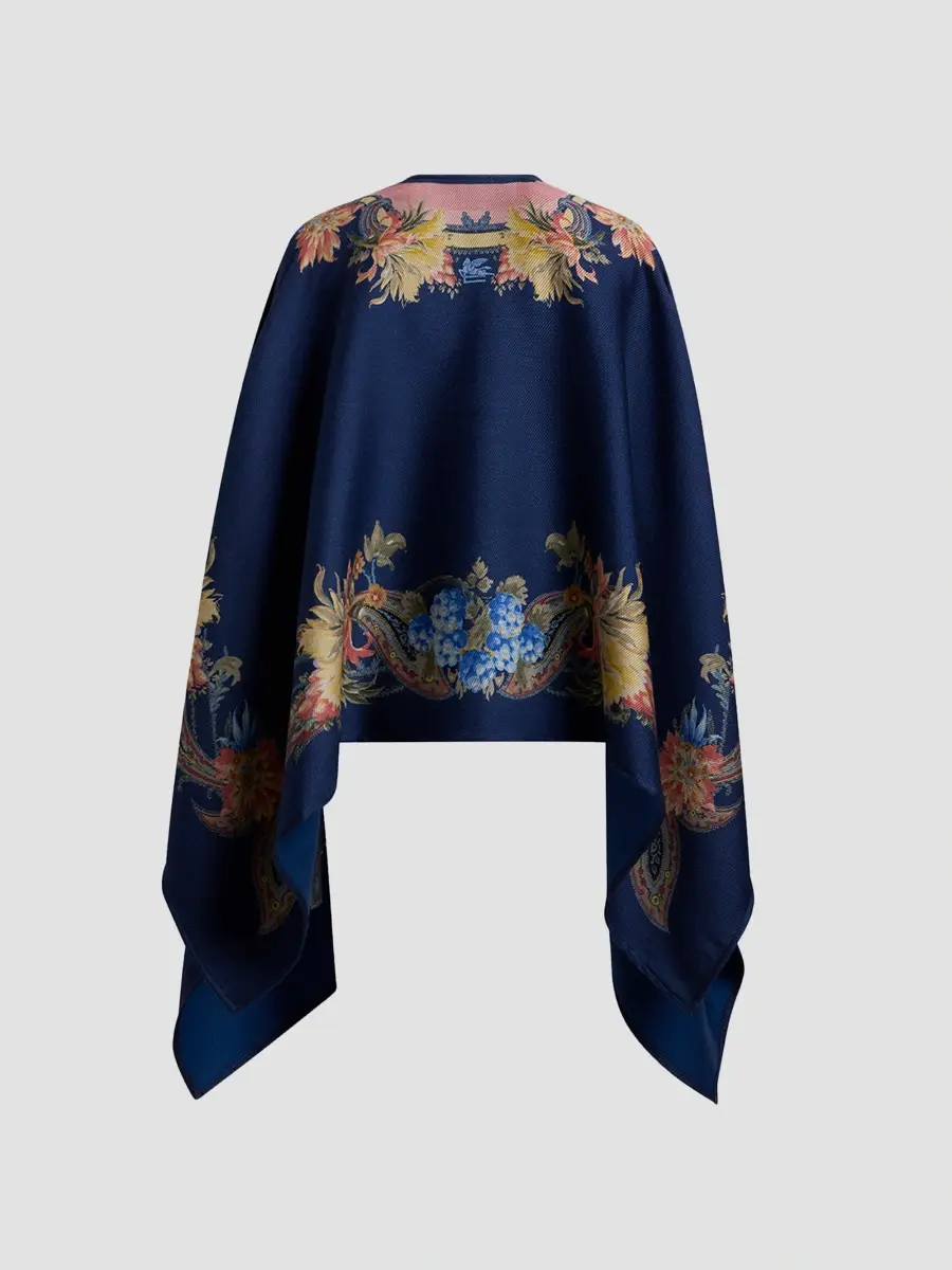 Etro Women's Paisley Wool-Blend Jacquard Cape | Thumbnail 5 Etro Women's Paisley Wool-Blend Jacquard Cape | Thumbnail 5