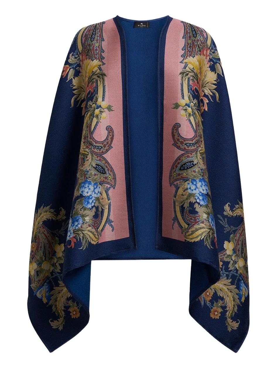 Women's Paisley Wool-Blend Jacquard Cape Women's Paisley Wool-Blend Jacquard Cape