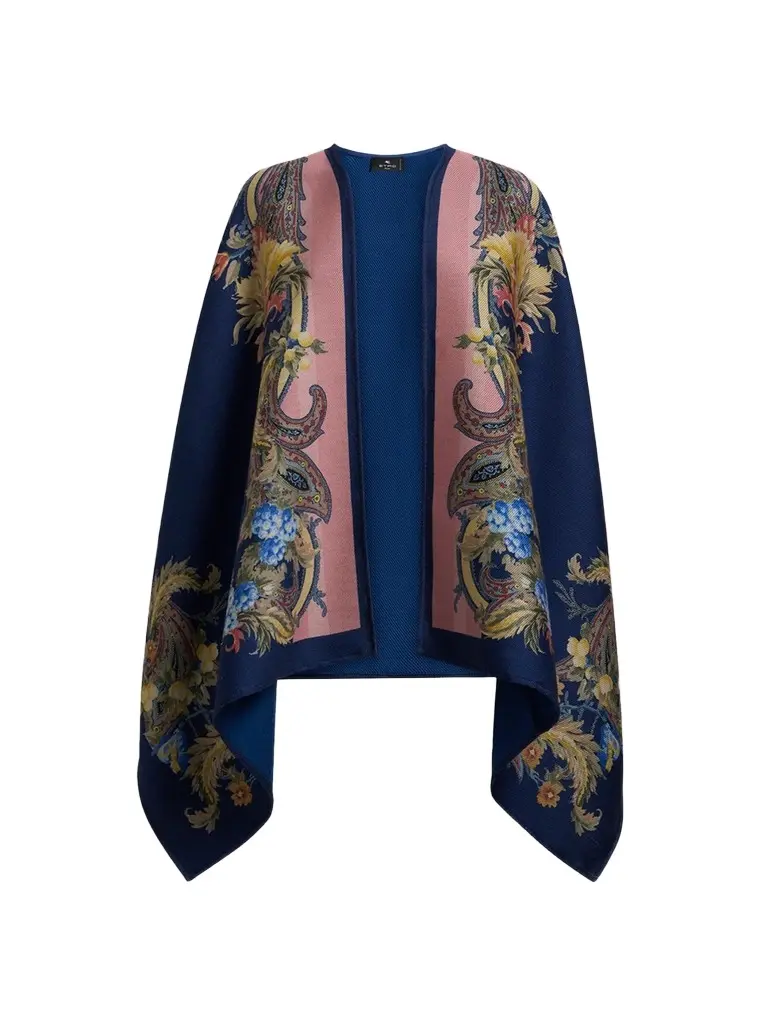 Women's Paisley Wool-Blend Jacquard Cape Women's Paisley Wool-Blend Jacquard Cape