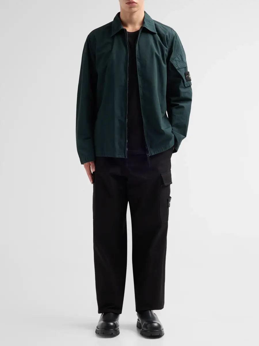 Stone Island Men's Camicia Cotton Full-Zip Jacket | Thumbnail 2 Stone Island Men's Camicia Cotton Full-Zip Jacket | Thumbnail 2