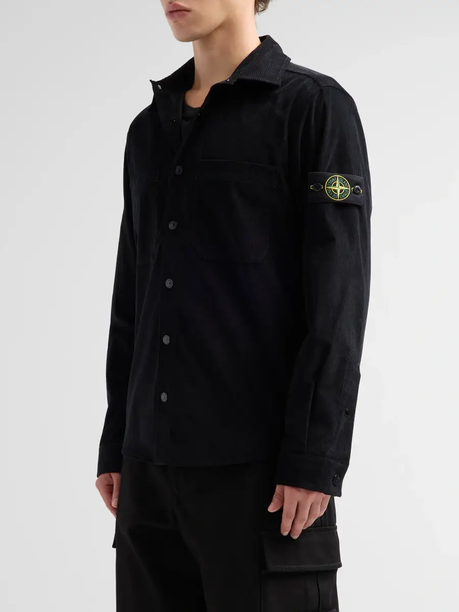 Stone Island Men's Camicia Cotton Corduroy Shirt | Thumbnail 4 Stone Island Men's Camicia Cotton Corduroy Shirt | Thumbnail 4
