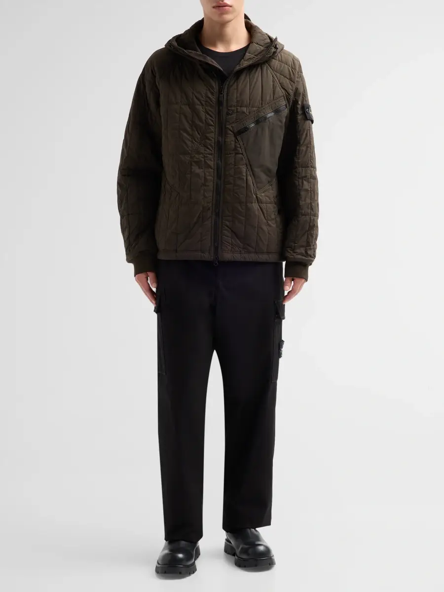 Stone Island Men's Capospalla Quilted Nylon Hooded Jacket | Thumbnail 2 Stone Island Men's Capospalla Quilted Nylon Hooded Jacket | Thumbnail 2