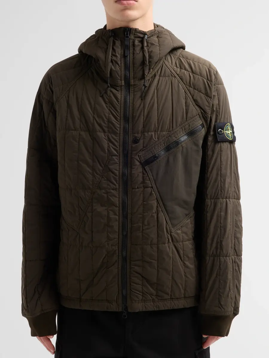 Stone Island Men's Capospalla Quilted Nylon Hooded Jacket | Thumbnail 5 Stone Island Men's Capospalla Quilted Nylon Hooded Jacket | Thumbnail 5