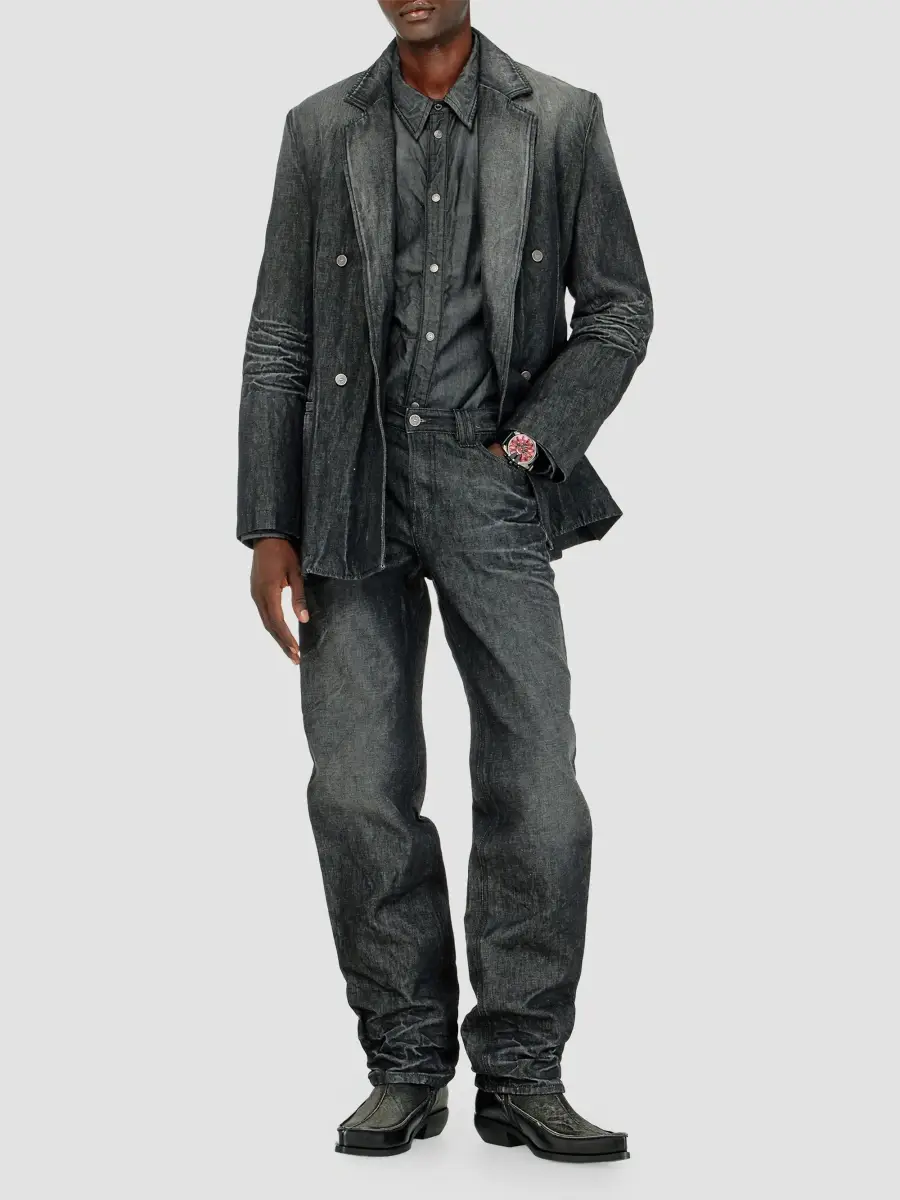 Diesel Men's Voeed Stacked Straight Jeans | Thumbnail 2 Diesel Men's Voeed Stacked Straight Jeans | Thumbnail 2