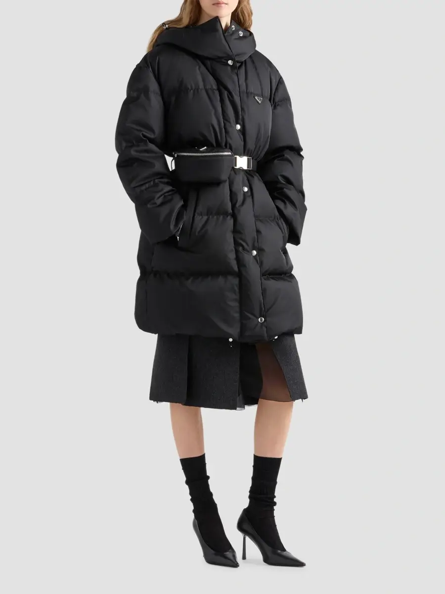 Prada Women's Nylon Down Coat | Thumbnail 2 Prada Women's Nylon Down Coat | Thumbnail 2
