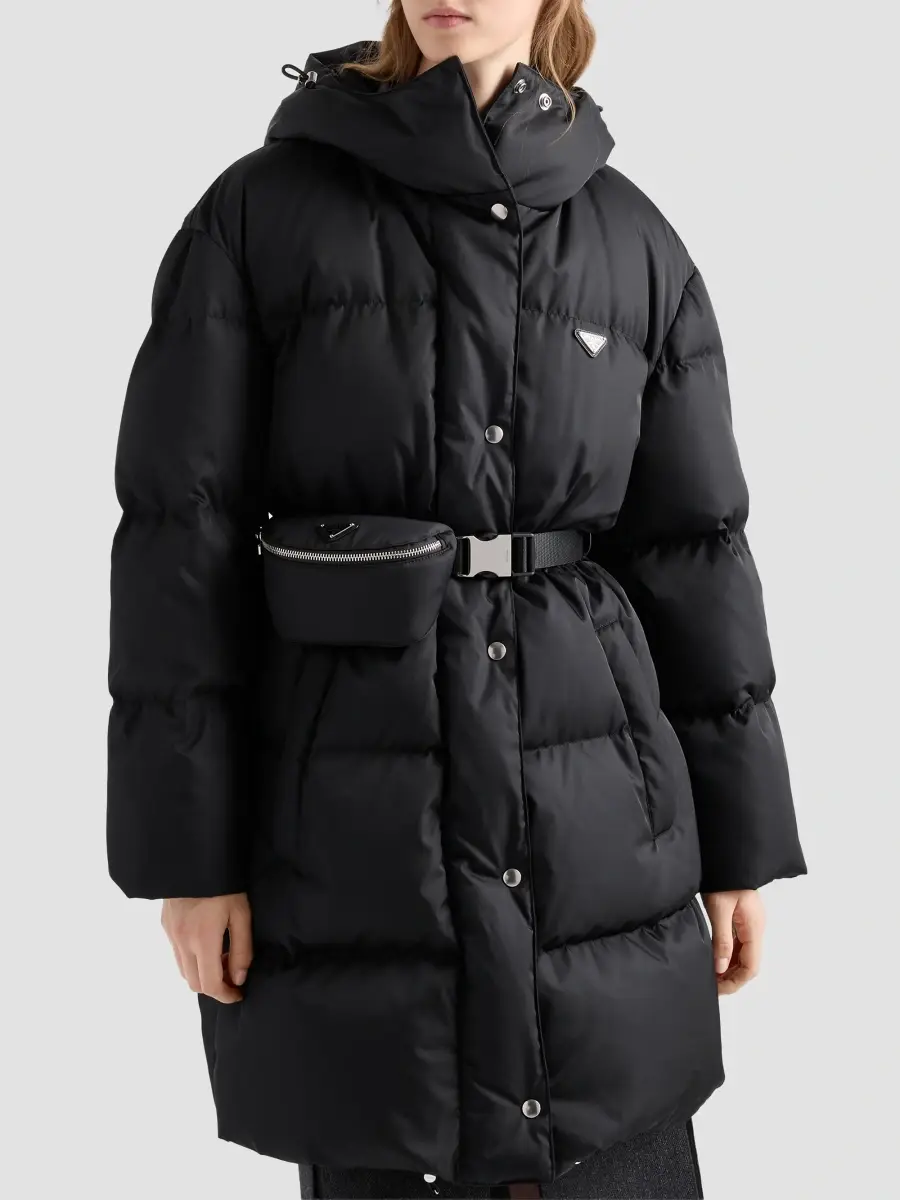 Prada Women's Nylon Down Coat | Thumbnail 3 Prada Women's Nylon Down Coat | Thumbnail 3