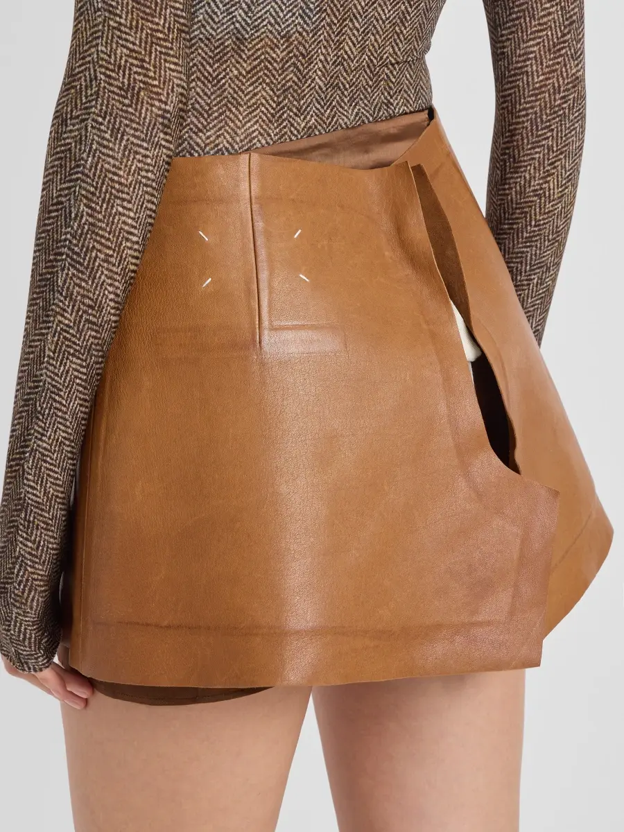 Maison Margiela Women's Fusion Leather Mini Skirt | Thumbnail 5 Maison Margiela Women's Fusion Leather Mini Skirt | Thumbnail 5