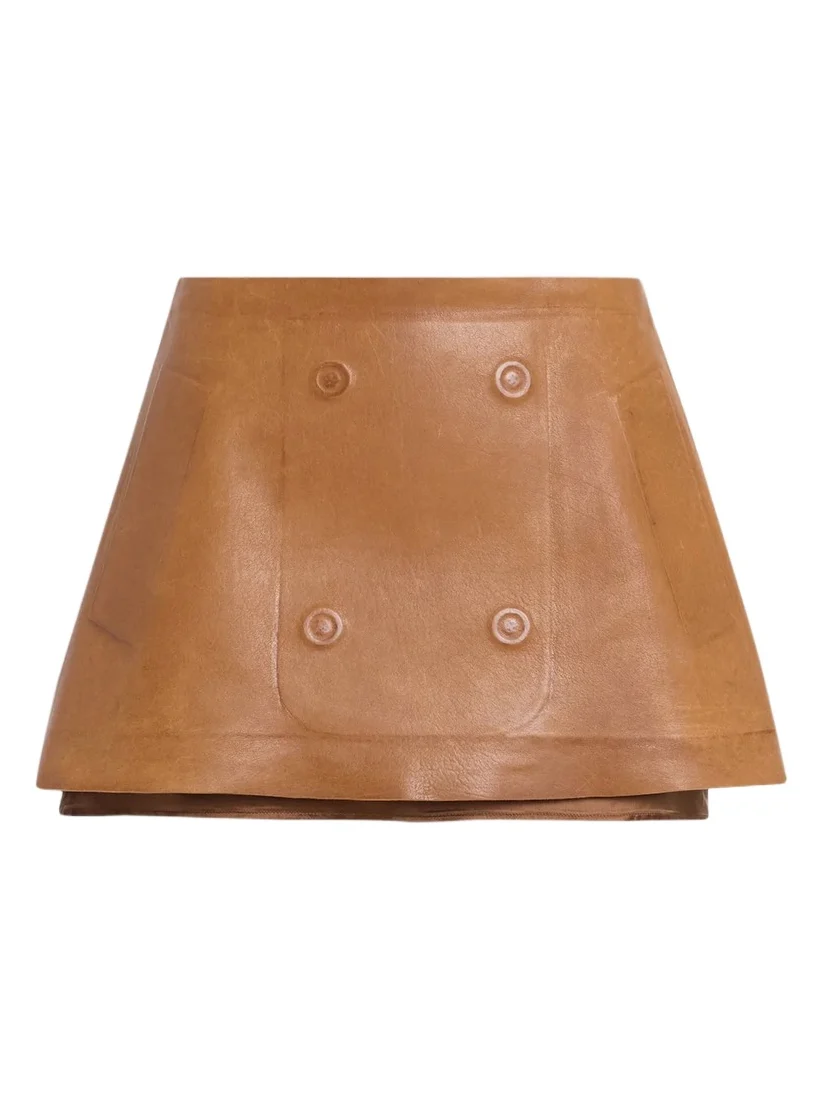 Maison Margiela Women's Fusion Leather Mini Skirt
