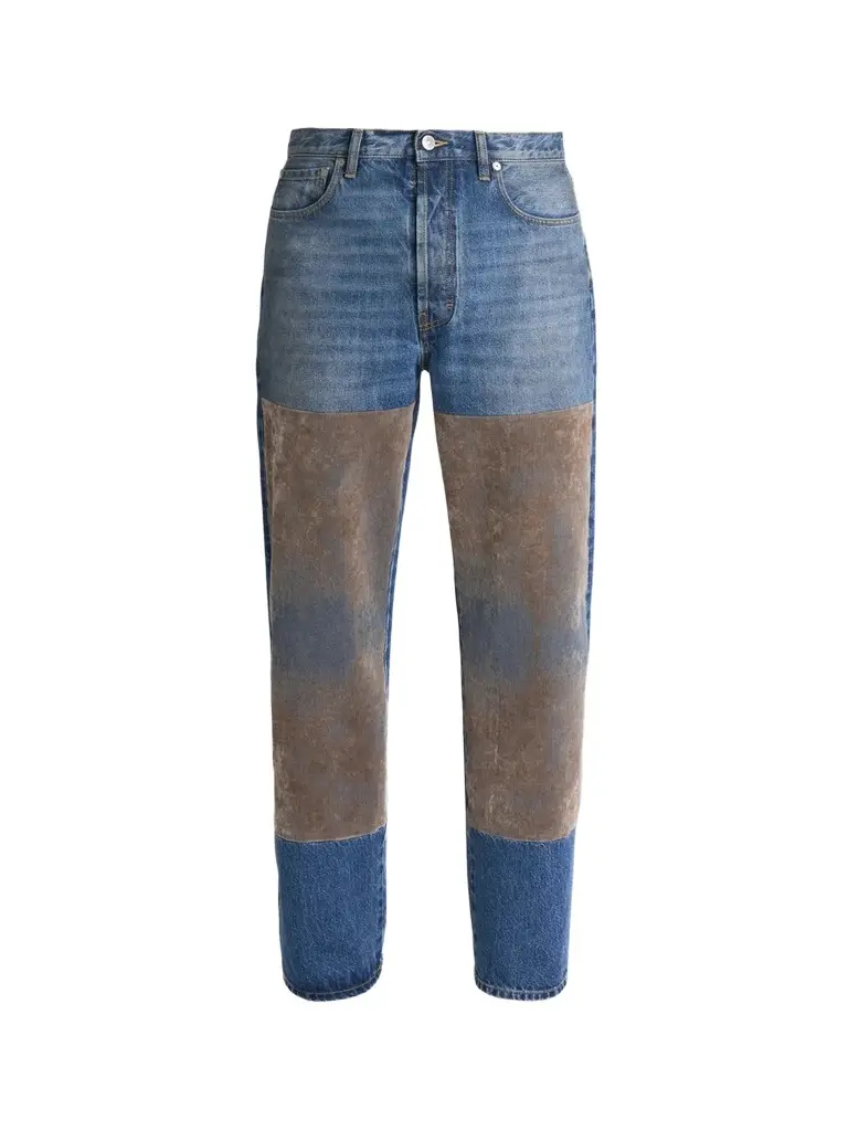 Men's Flocked Patch Jeans
