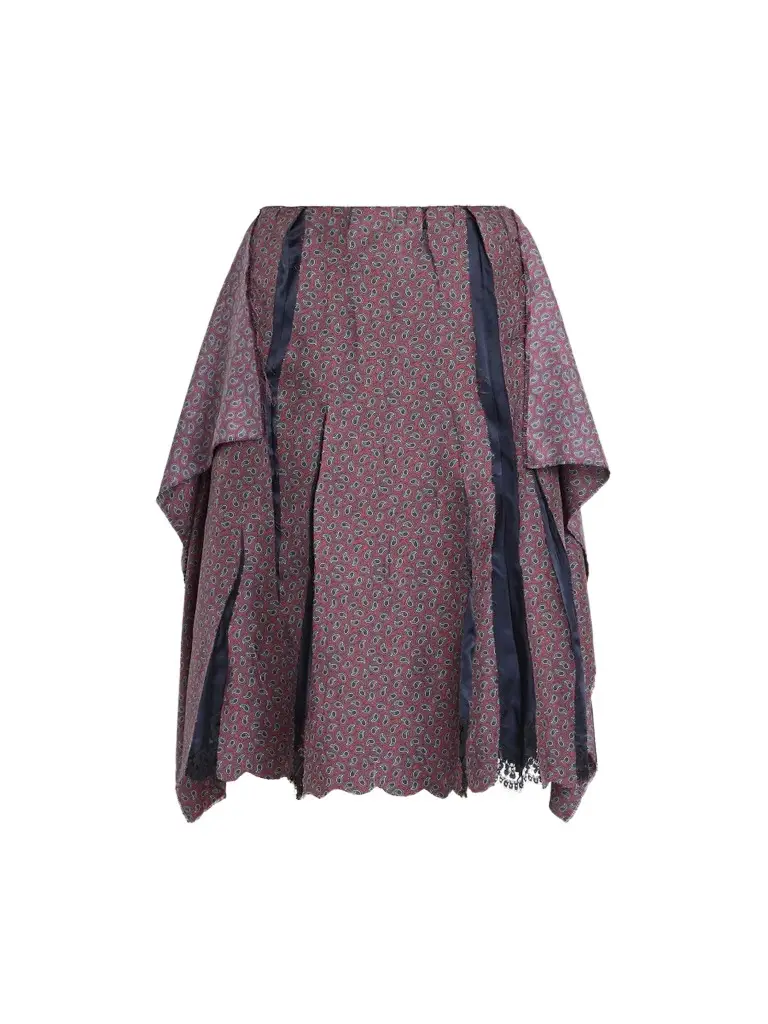 Maison Margiela Women's Fusion Printed Draped Midi Skirt