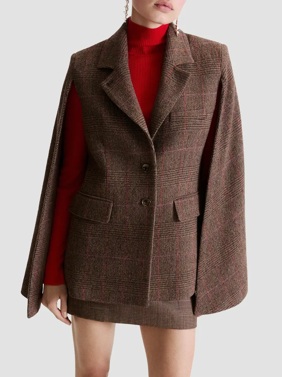 Marella Women's Lightweight Wool Blend Cape Jacket | Thumbnail 3 Marella Women's Lightweight Wool Blend Cape Jacket | Thumbnail 3