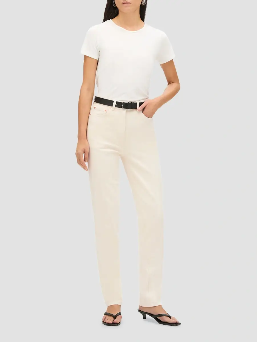 Another Tomorrow Women's Slim Denim Jeans | Thumbnail 2 Another Tomorrow Women's Slim Denim Jeans | Thumbnail 2