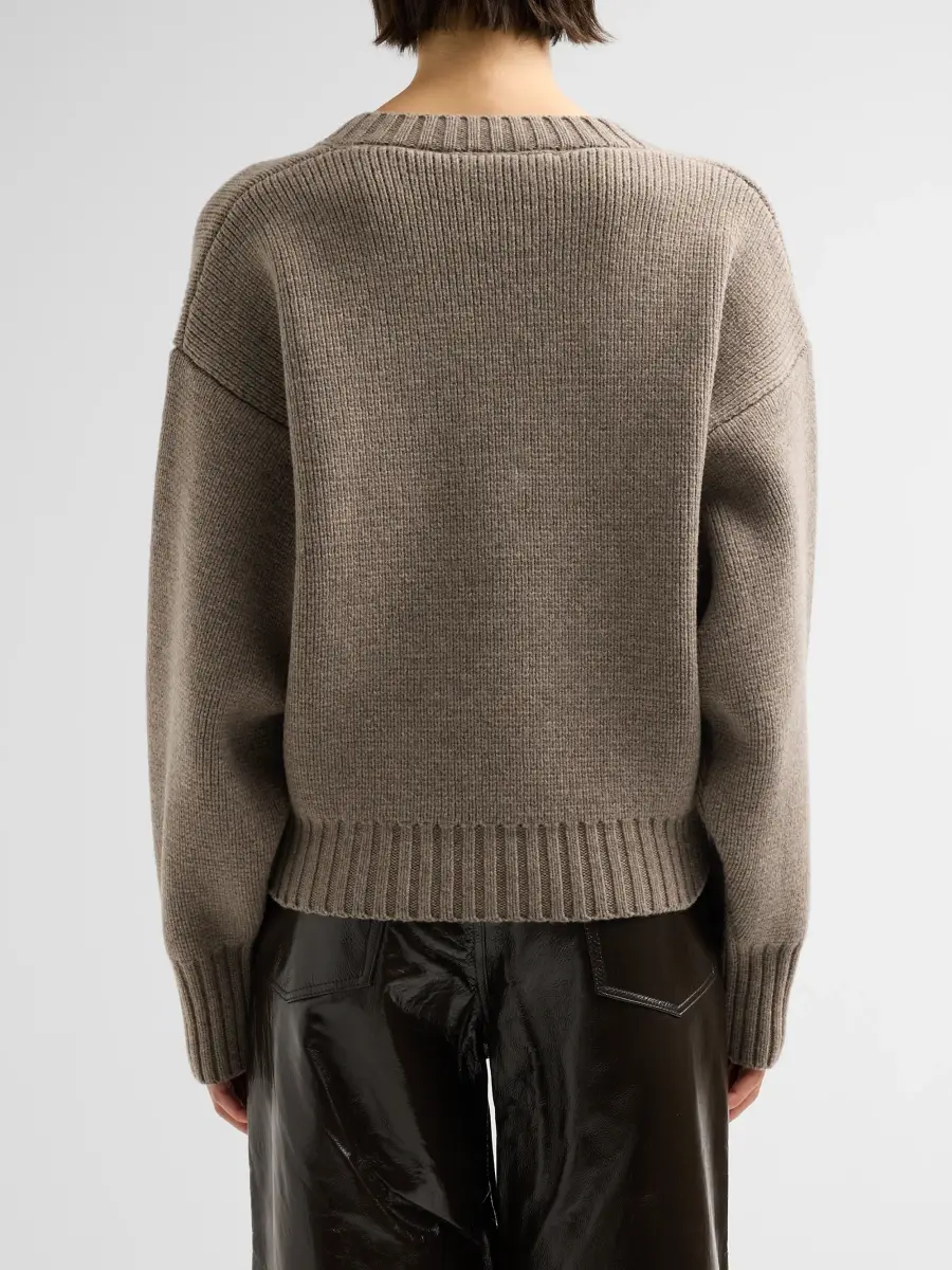 RÓHE Women's Compact Wool V-Neck Sweater | Thumbnail 3 RÓHE Women's Compact Wool V-Neck Sweater | Thumbnail 3