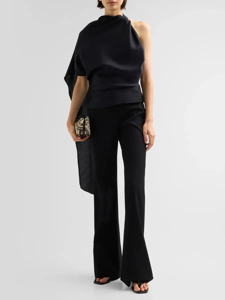 RÓHE Women's Draped Open Back Top | Thumbnail 2